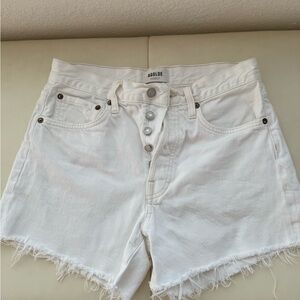 Agolde Parker Shorts in White - Size 25